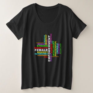 Strong Woman Word Cloud Plus Size T-Shirt