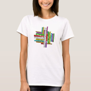 Strong Woman Word Cloud T-Shirt