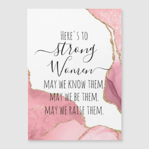 Strong Women Blush & Gold Agate Elegant Girly Gift