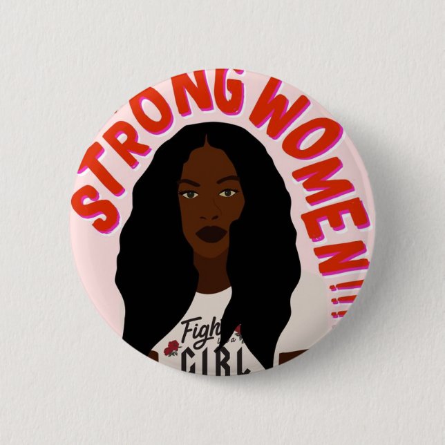 Strong Women Button (Front)