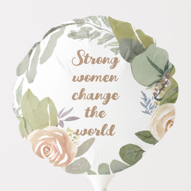 strong women change the world 8th march equality  balloon (Front)