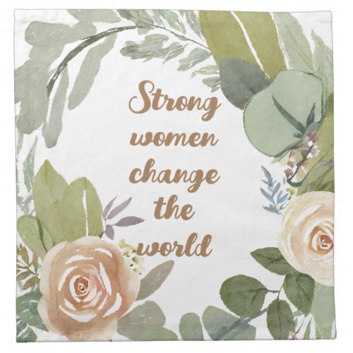 strong women change the world 8th march equality  cloth napkin