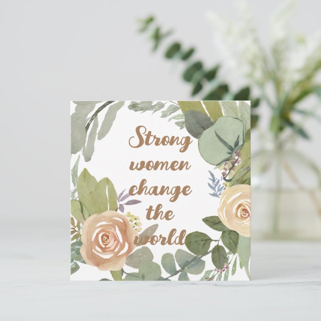 strong women change the world 8th march equality  invitation (Standing Front)