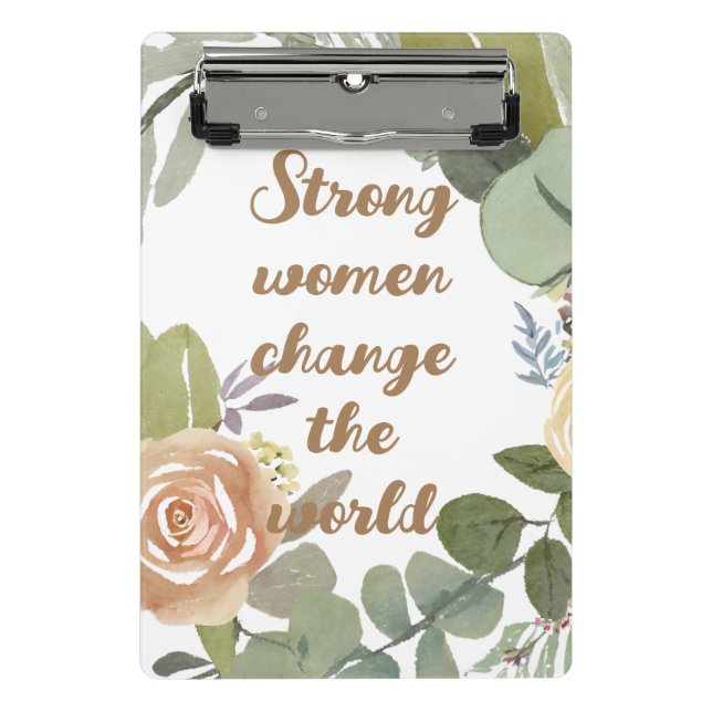 strong women change the world 8th march equality  mini clipboard (Front)