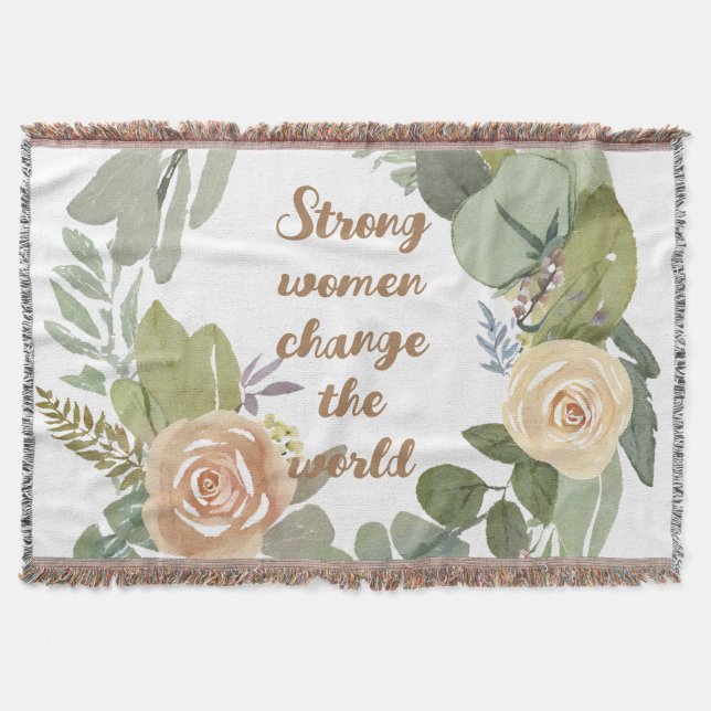 strong women change the world 8th march equality  throw blanket (Front)