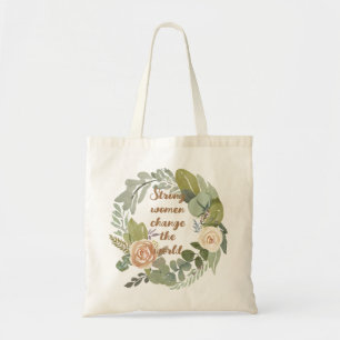 strong women change the world 8th march equality tote bag