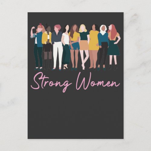 Strong Women Empowered Females Proud Diversity Postcard
