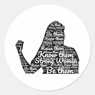 Strong Women Feminist woman Feminism Quotes Classic Round Sticker