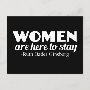 Strong Women Ruth Bader Ginsburg Feminist Quote Postcard