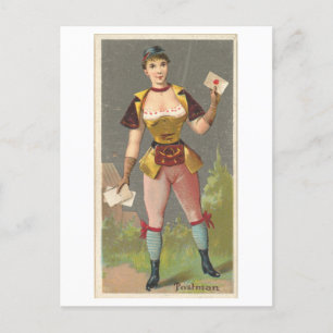 Strong Women Series #19: Postal Worker Vintage Postcard