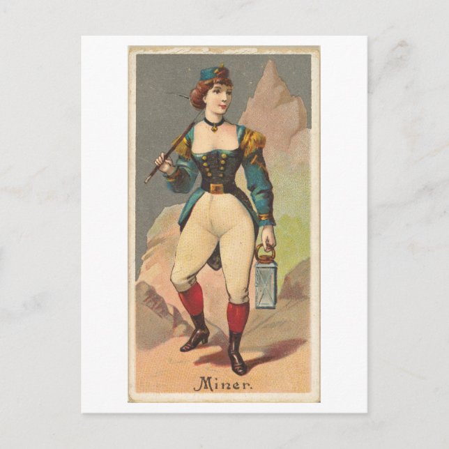 Strong Women Series #8: Miner Vintage Postcard (Front)