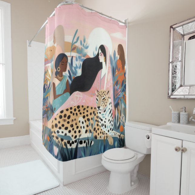 Strong Women Shower Curtain (In Situ)