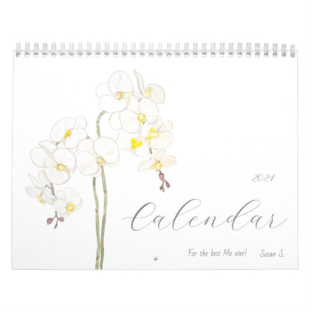 strong women white flowers  calendar 2024 (Cover)