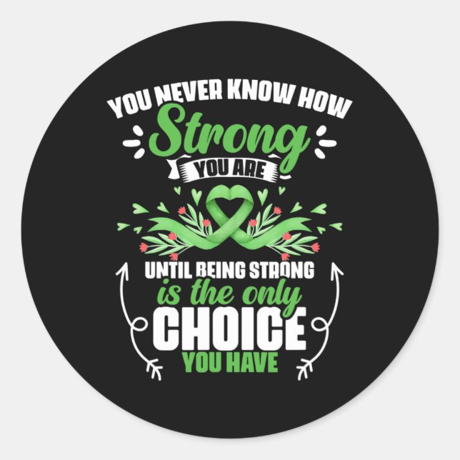 Strong You Are - Bile Duct Cancer Gallbladder Canc Classic Round Sticker (Front)