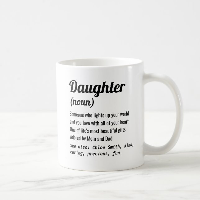 Stronger Attitude Quote definition For Daughter Coffee Mug (Right)