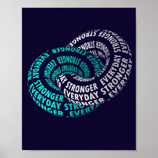 Stronger Every Day – Inspirational Fitness Motivat Poster