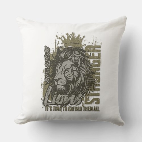 Stronger Lions _ Outdoor Throw Pillow 20 x 20