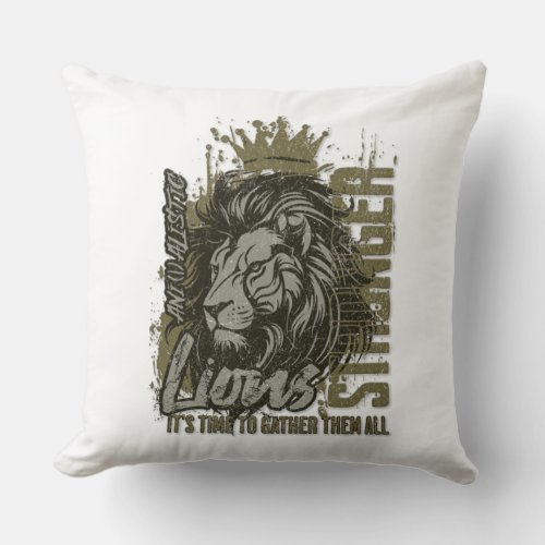 Stronger Lions _ Polyester Throw Pillow 20 x 20