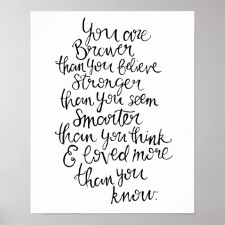 Stronger, Smarter, Braver & Loved Poster