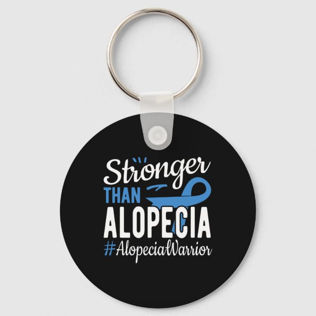 Stronger Than Alopecia Keychain (Front)