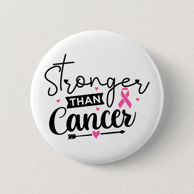Stronger Than Breast Cancer Survivor Button (Front)