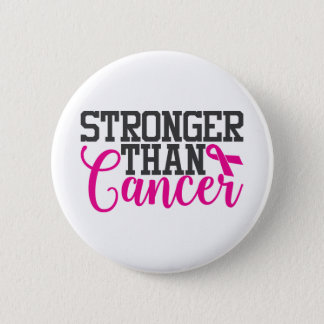 Stronger Than Cancer | Breast Cancer Motivational Button