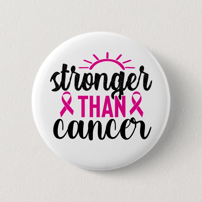 Stronger Than Cancer Button (Front)