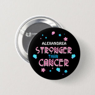 Stronger Than Cancer Cancer Survivor Custom Button
