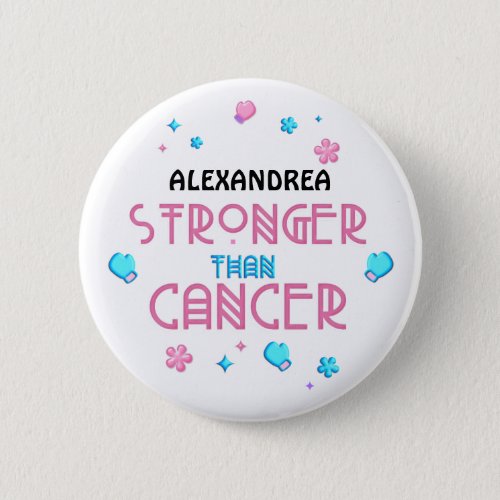 Stronger Than Cancer  Cancer Survivor Custom  Button
