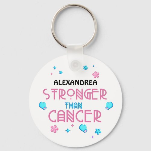 Stronger Than Cancer  Cancer Survivor Custom   Keychain