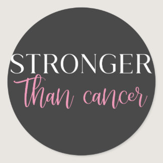 Stronger than Cancer Classic Round Sticker