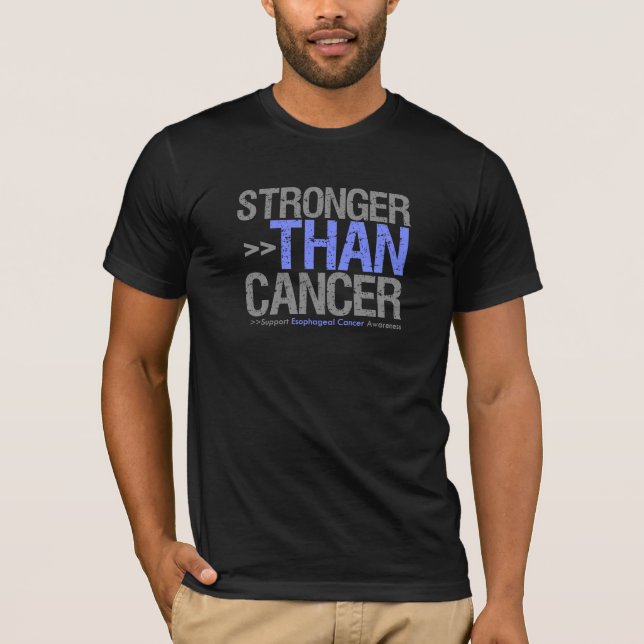 Stronger Than Cancer - Esophageal Cancer T-Shirt (Front)