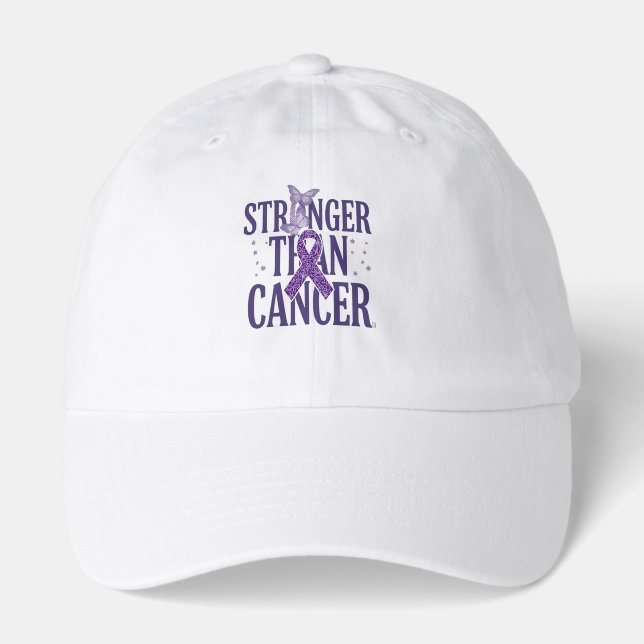 Stronger Than Cancer Inspirational  Baseball & Tr  Hat (Front)