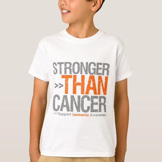 Stronger Than Cancer - Leukemia T-Shirt (Front)