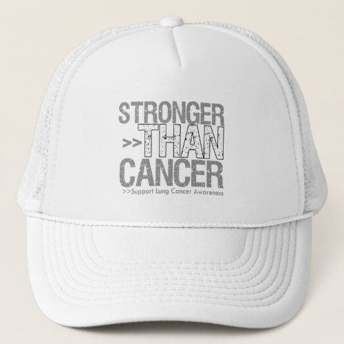 Stronger Than Cancer _ Lung Cancer Trucker Hat