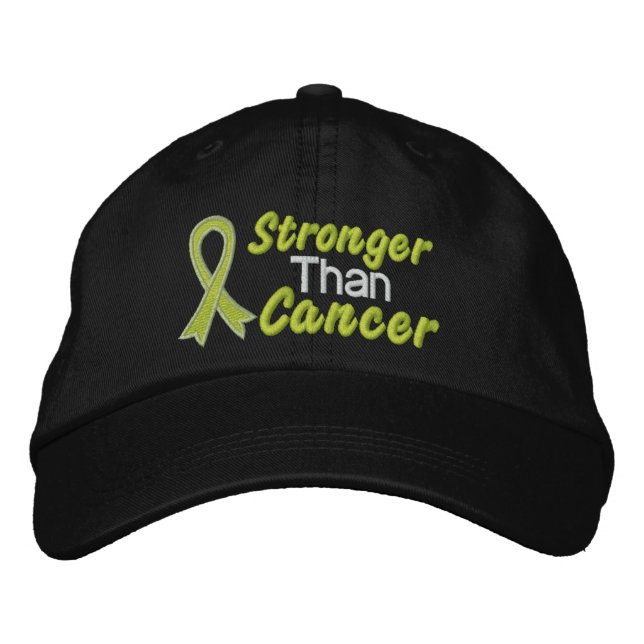Stronger Than Cancer - Lymphoma Embroidered Baseball Hat (Front)