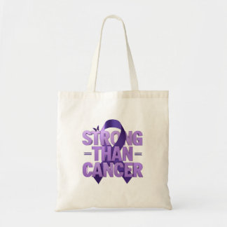 Stronger Than Cancer Tote Bag | Cancer Awareness P