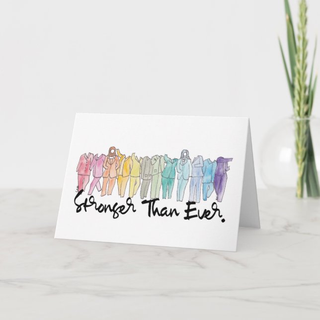 Stronger Than Ever Blank Greeting Card (Front)