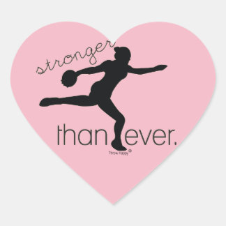 Stronger Than Ever Discus Throw Stickers Gift
