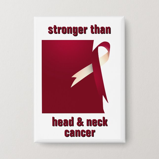 Stronger Than Head Neck Cancer Button (Front)