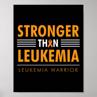 Stronger than leukemia - Awareness ribbon  Poster