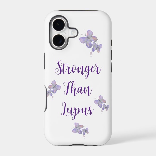 Stronger than lupus iphone case (Back)