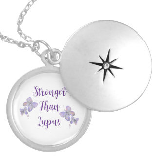 Stronger Than Lupus Locket Necklace