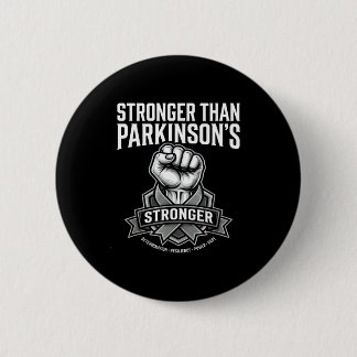 Stronger than parkinson's awareness raised fist button