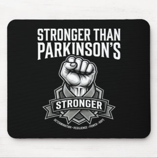 Stronger than parkinson's awareness raised fist mouse pad