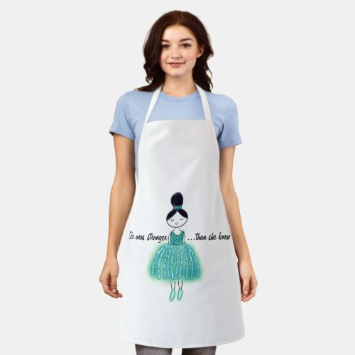 Stronger Than She Knew Ovarian Cancer Apron