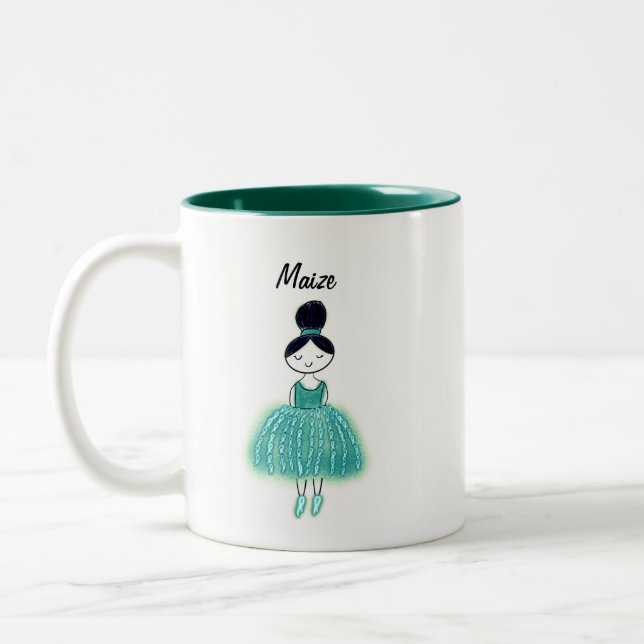 Stronger Than She Knew Ovarian Cancer Customisable Two-Tone Coffee Mug (Left)