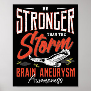 Stronger Than Storm Brain Aneurysm Awareness Graph Poster