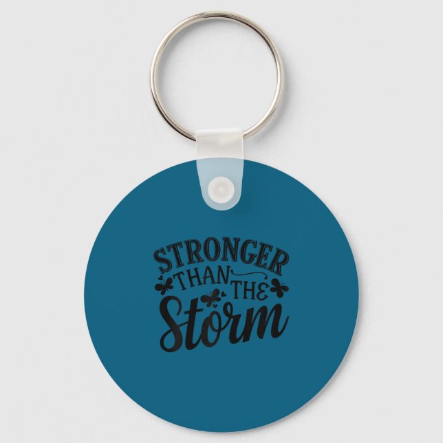 Stronger Than The Motivational Insrational Sitive  Keychain (Front)