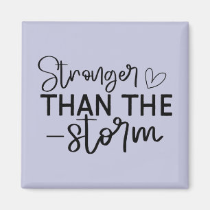 "Stronger Than the Storm" Boho Inspirational Magnet